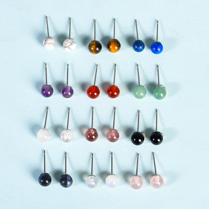 6mm Crystal Earrings Beads