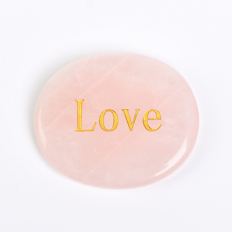 Engraved Words Crystal Worry Stone