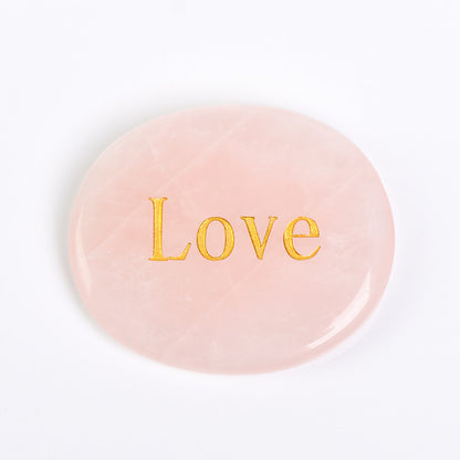 Engraved Words Crystal Worry Stone